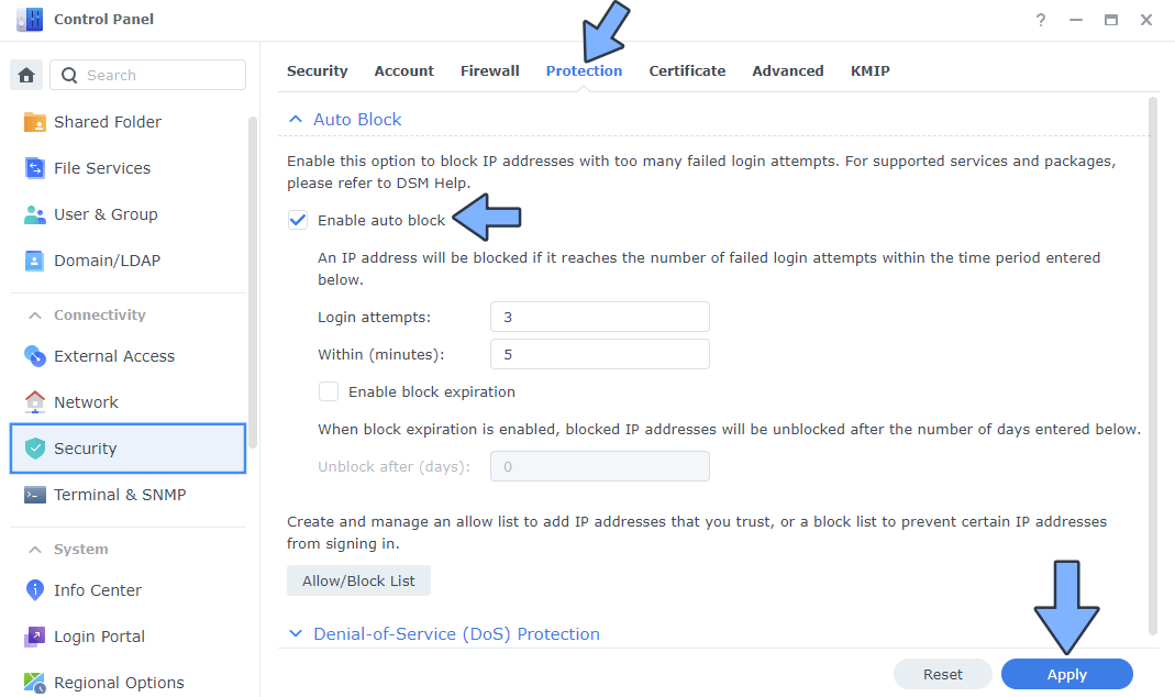 Synology Disable SSH 1