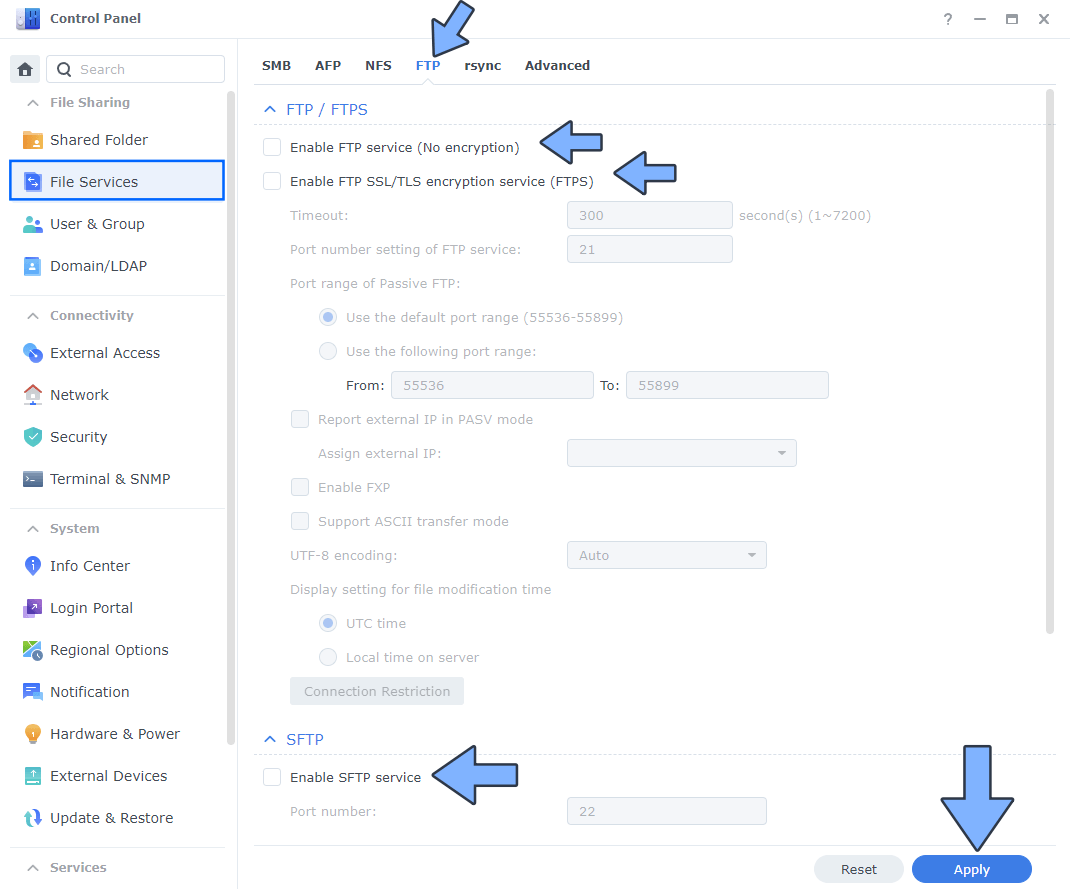 Synology Disable SSH 2