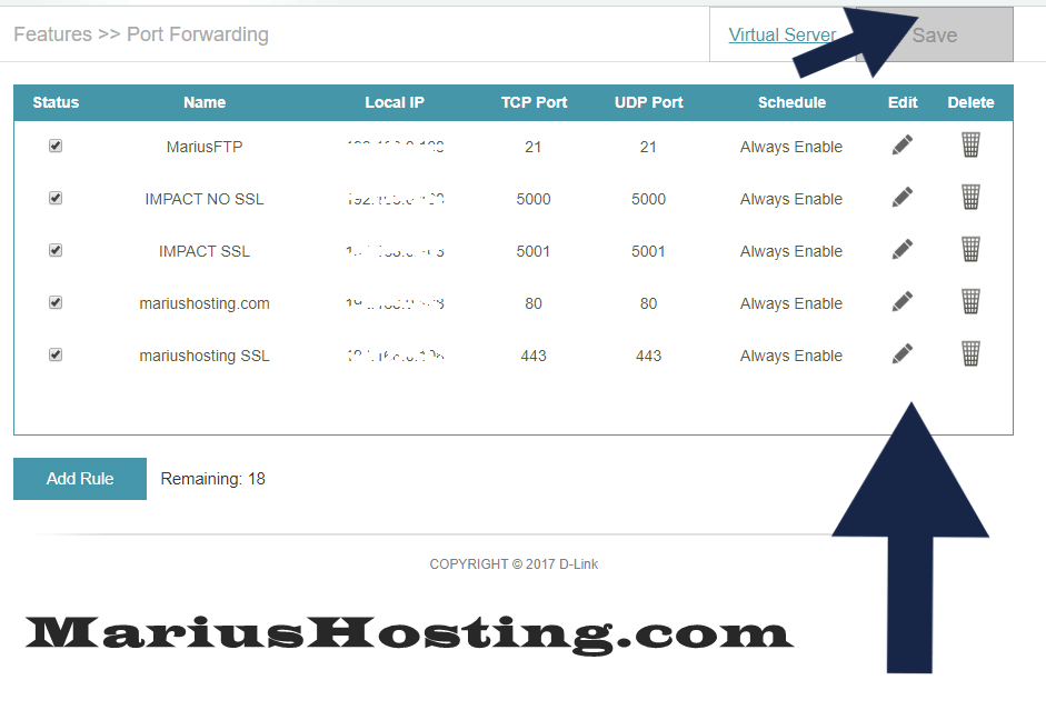 router port forwarding