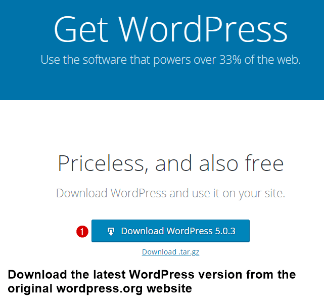 download latest version of wordpress