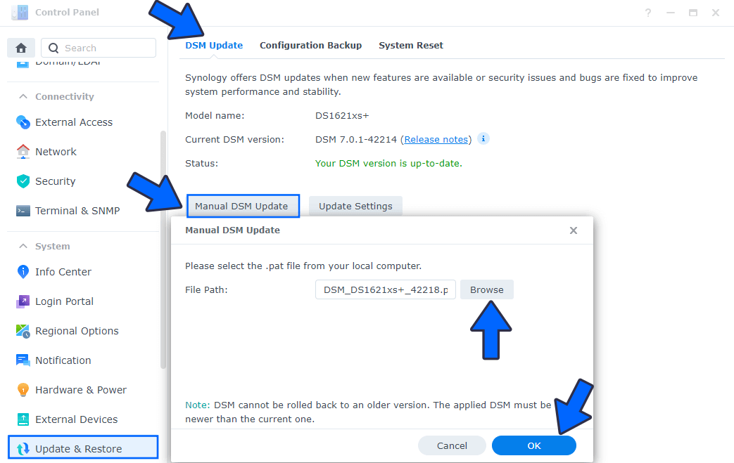 Manually Update Your Synology NAS 3