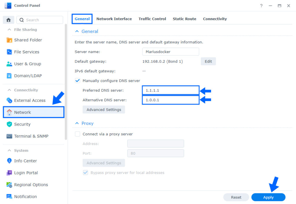 Synology dns server настройка