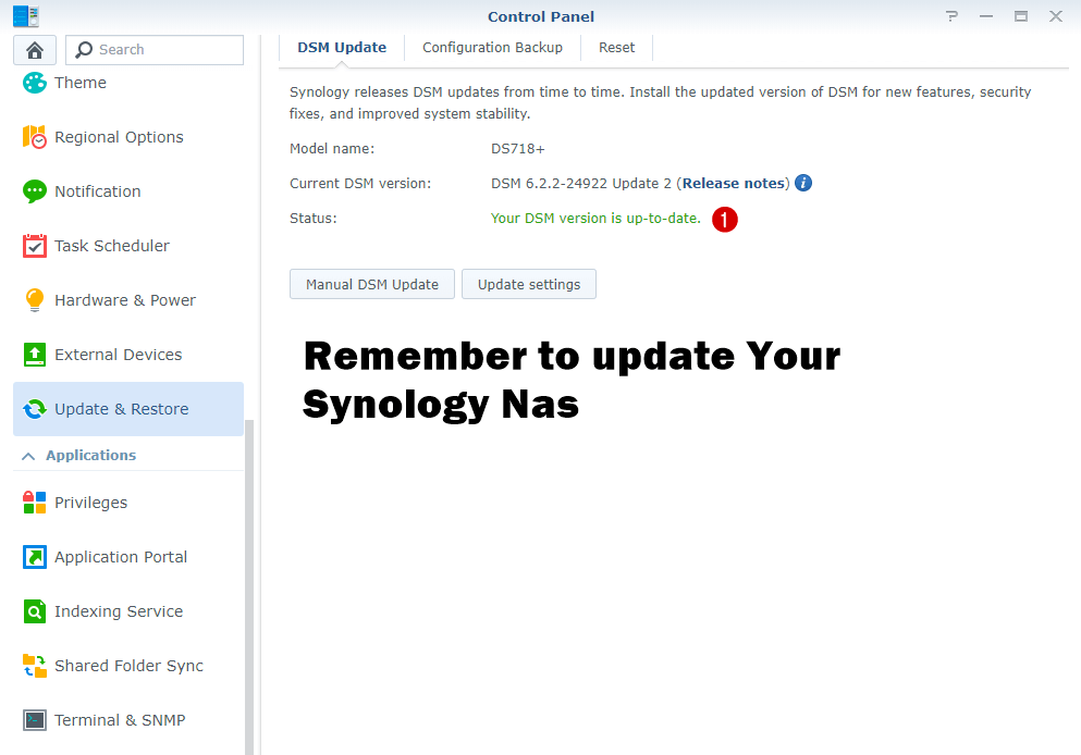 update your synology nas