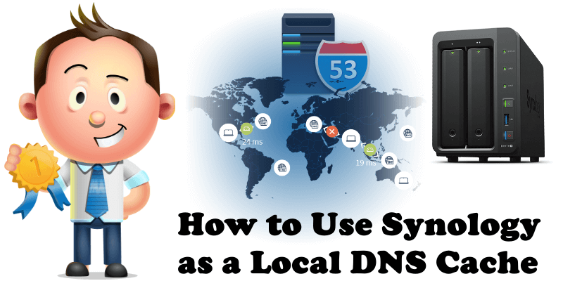 how to use synology as a local dns cache