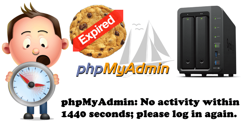 phpMyAdmin No activity within 1440 seconds; please log in again.