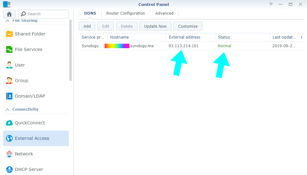 DDNS synology.me