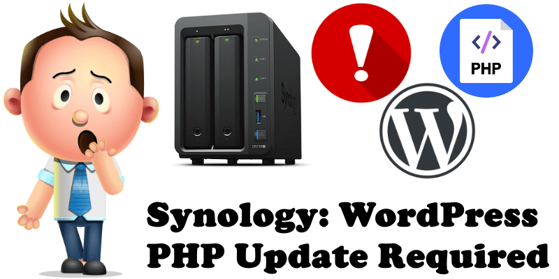 Synology WordPress PHP Update Required