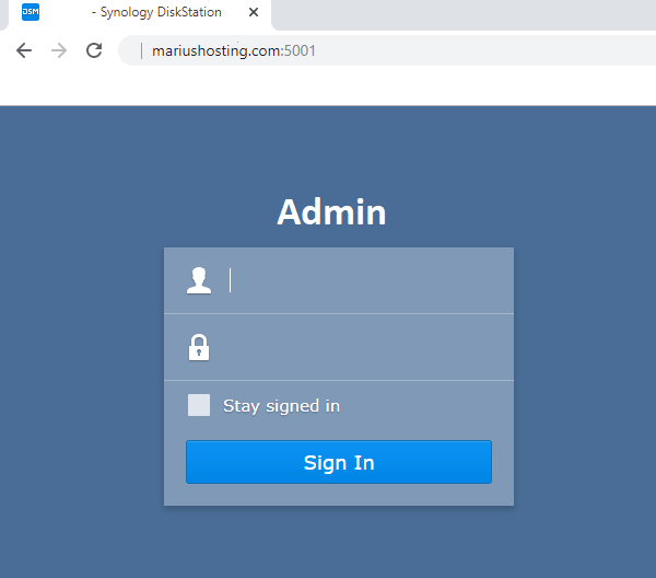 synology login page domain