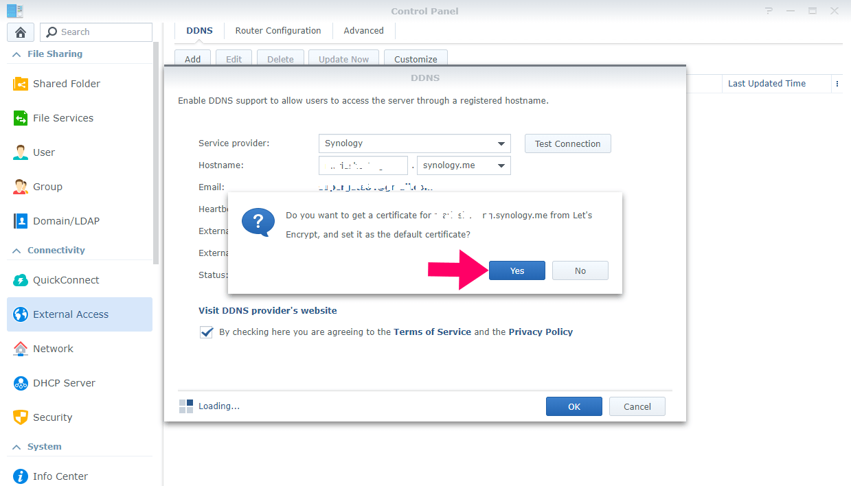 3 Synology Enable HTTPS