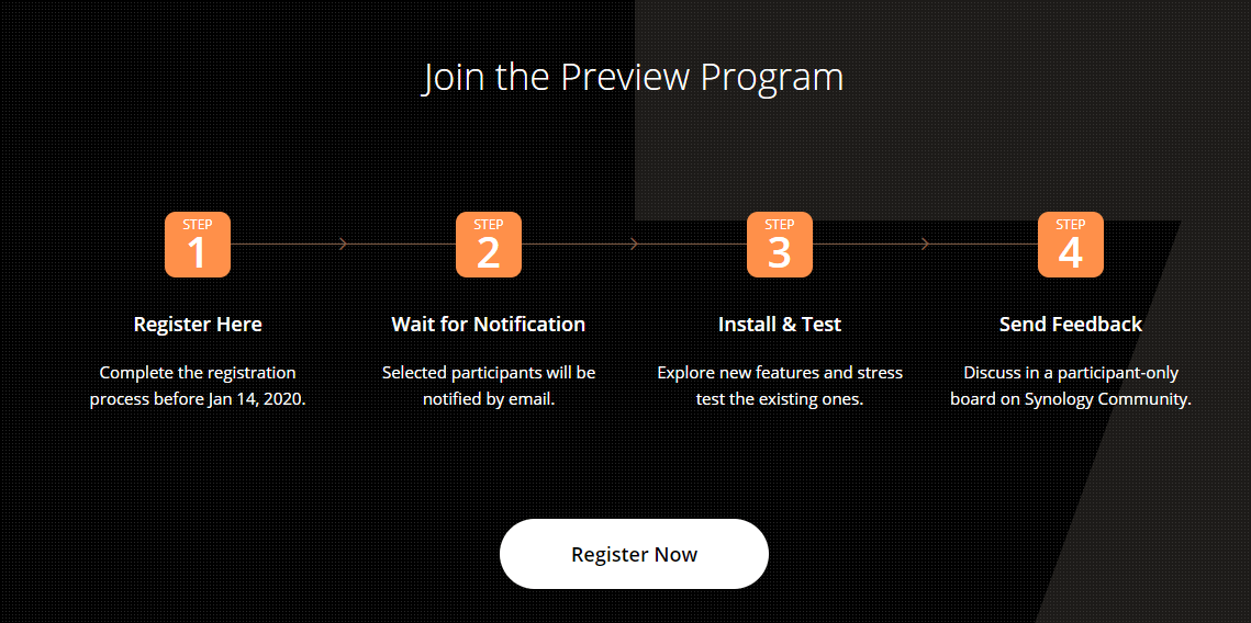 Join the Synology DSM 7.0 Preview program