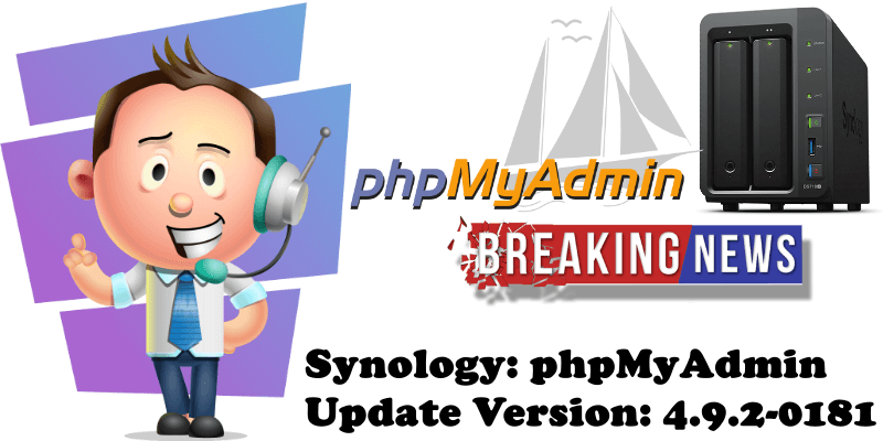 Synology phpMyAdmin Update Version 4.9.2-0181