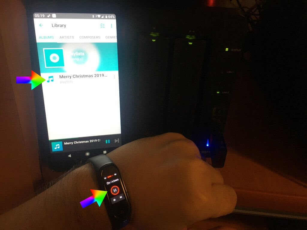xiaomi mi band 4 and Synology DS audio