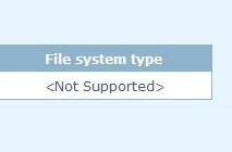 File System Type Not Supported