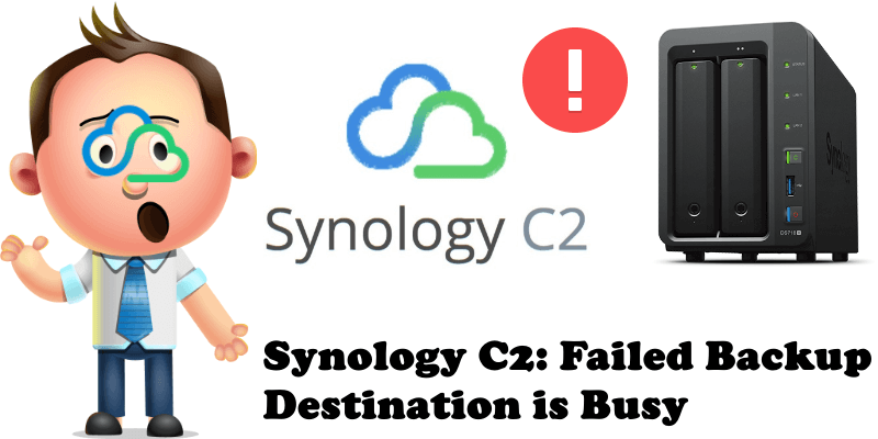 Synology C2 Failed Backup Destination is Busy