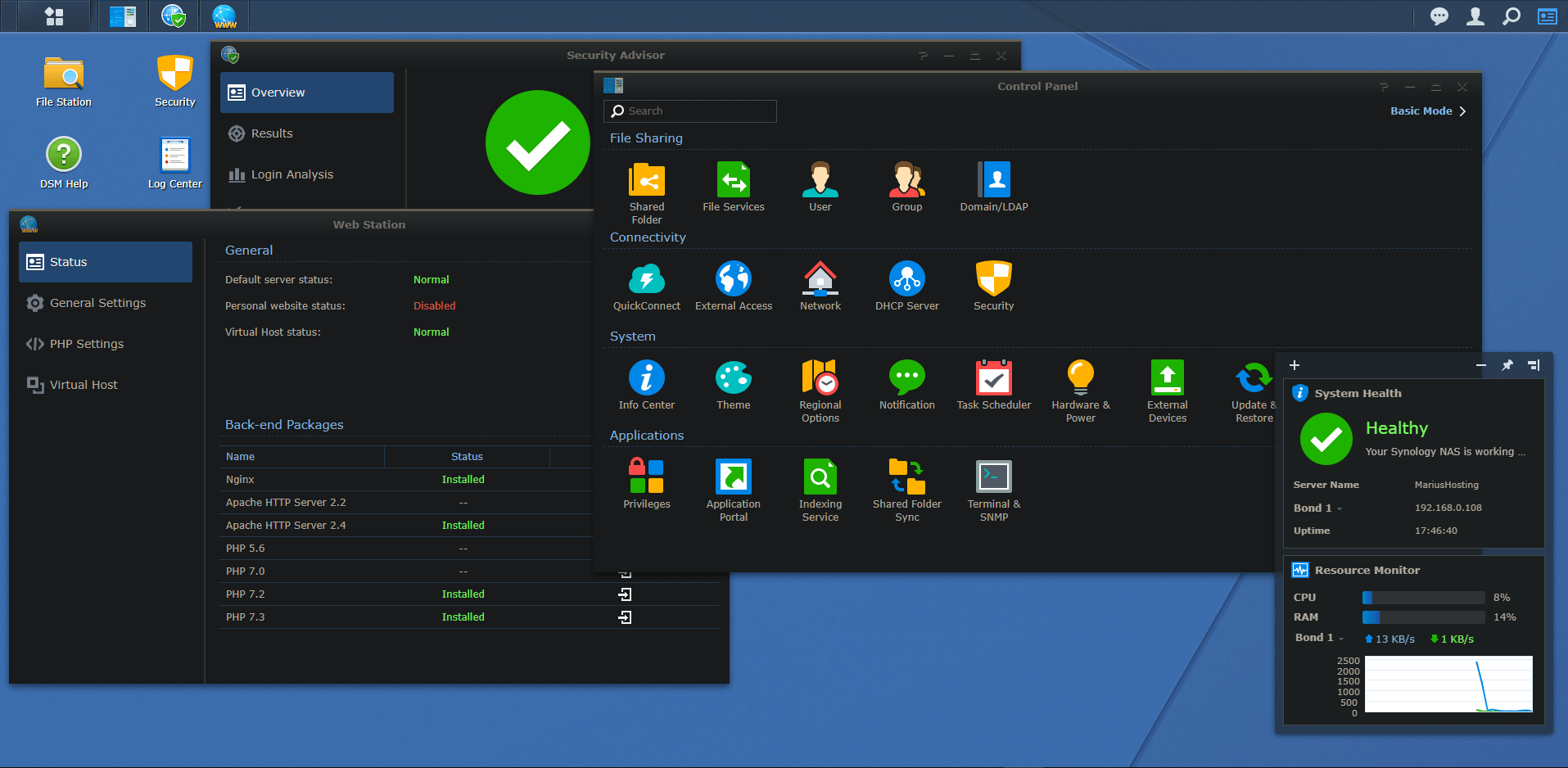 Synology NAS DSM Dark Mode