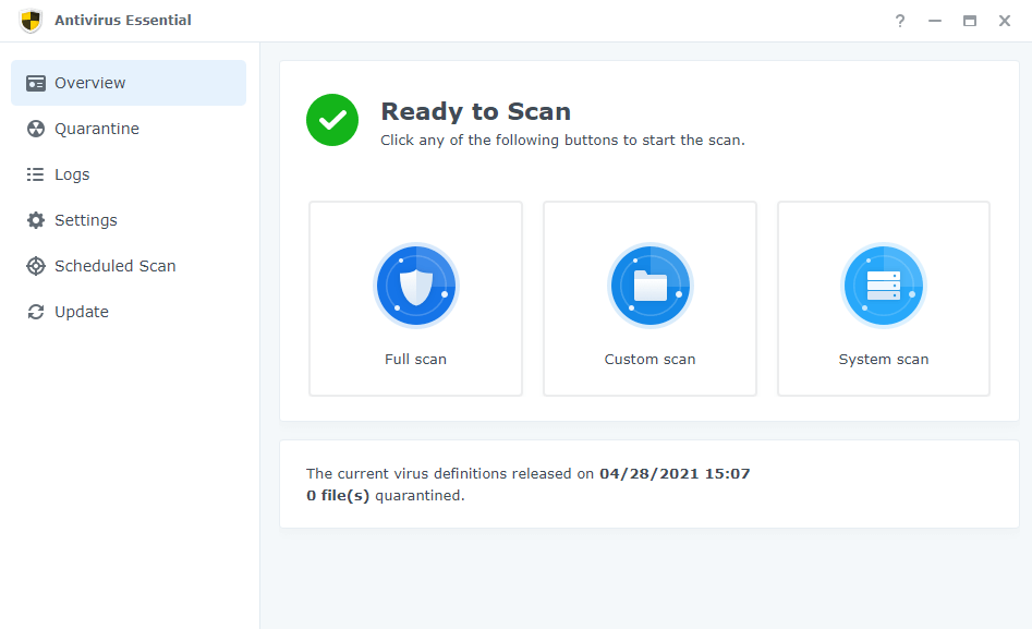 Antivirus Essential Synology NAS DSM 7