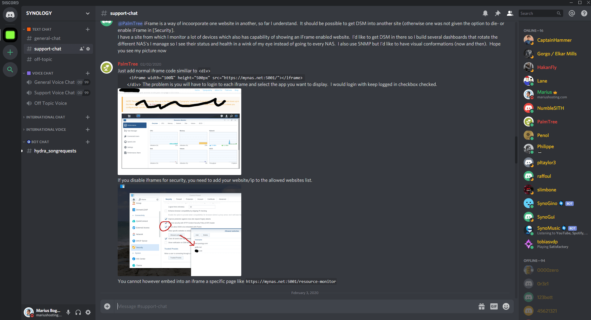 real time discord synology 2