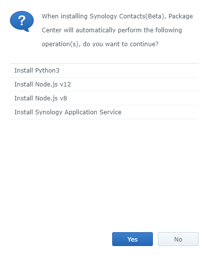 synology dependency 2