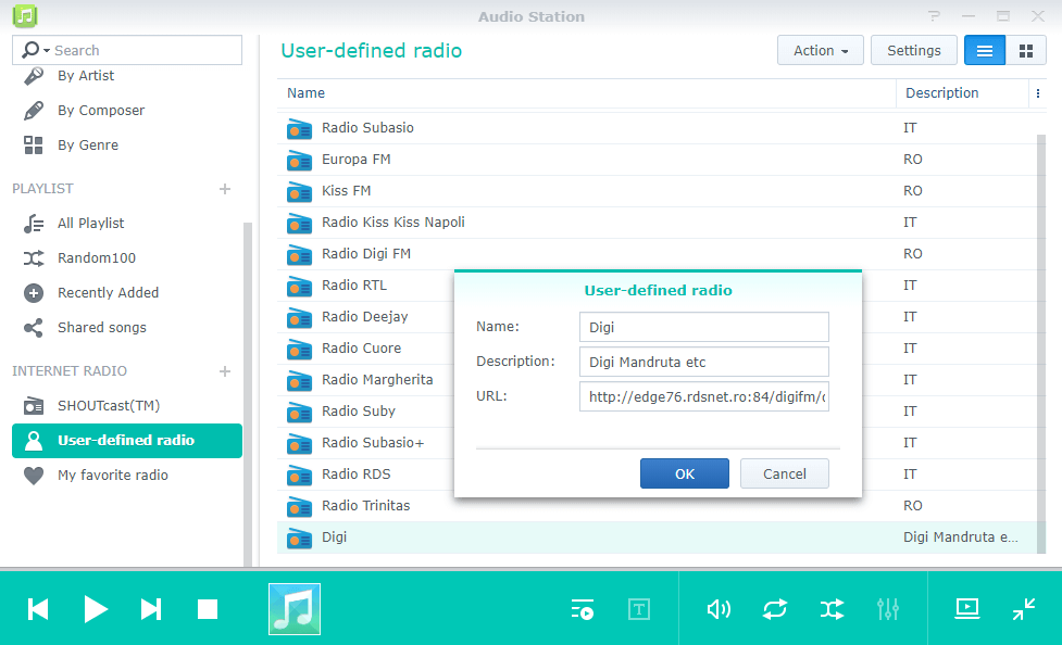 Add Radio Station Synology Add favorite radio