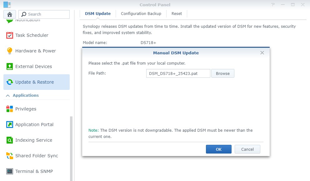 upload Synology 6.2.325423