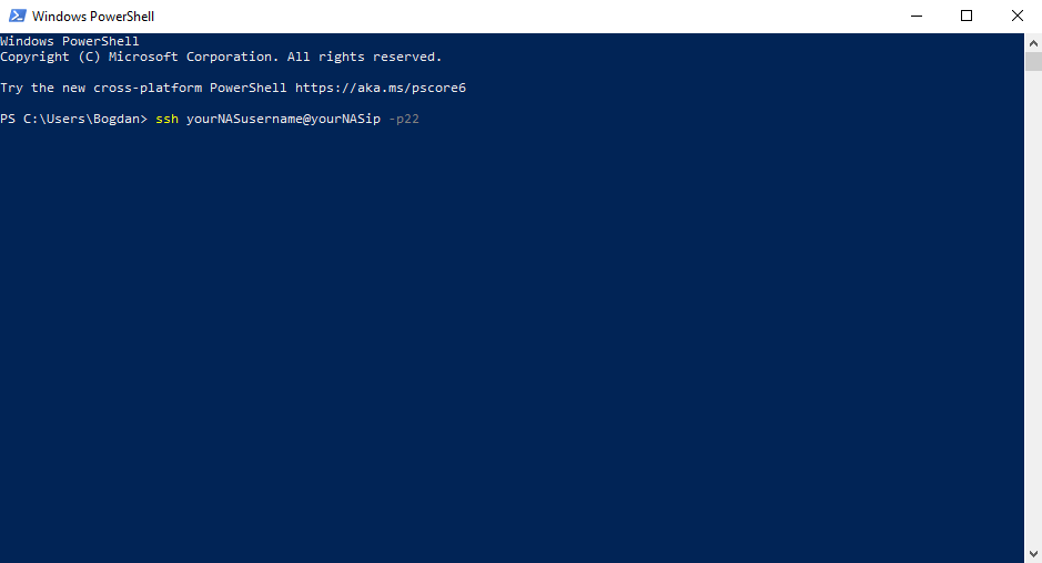 SSH Windows 10 PowerShell