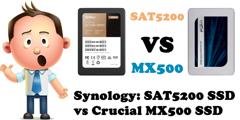 Synology SAT5200 SSD vs Crucial MX500 SSD