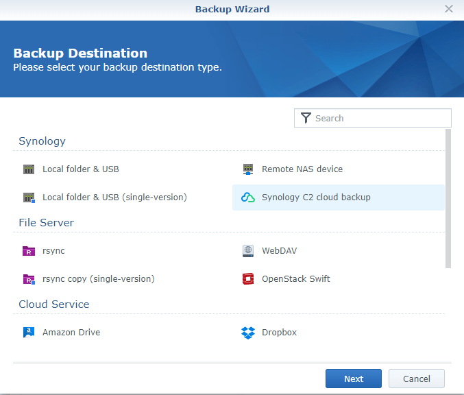 synology backup gmail