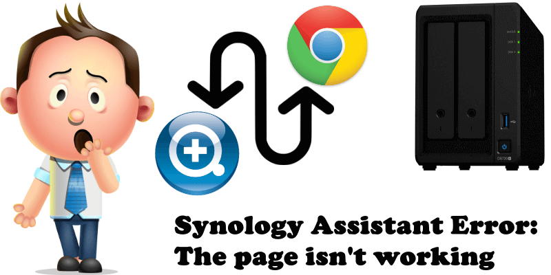 Synology Assistant Error The page isn't working