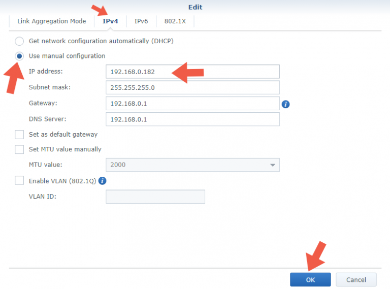 Synology How Can I Change NAS Local IP Marius Hosting