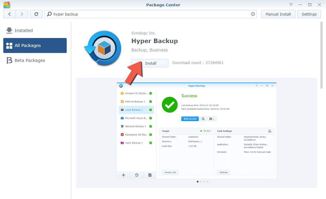 1 Synology Backup to Another NAS 1