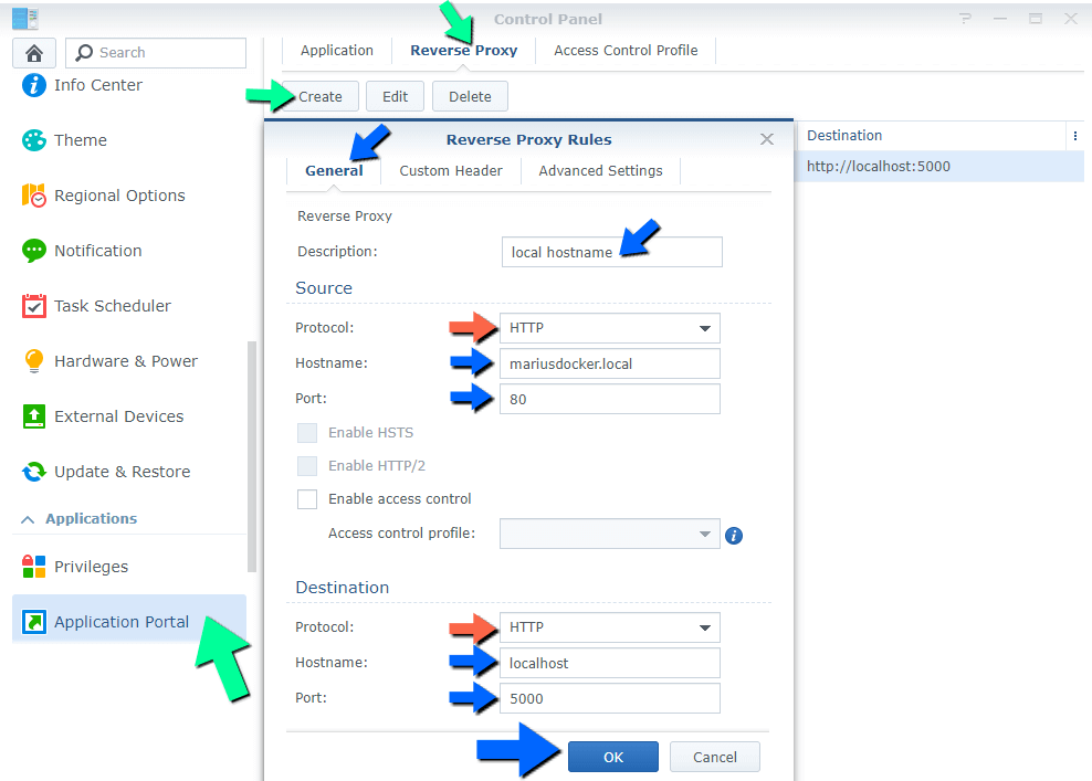 3 local reverse proxy Synology NAS