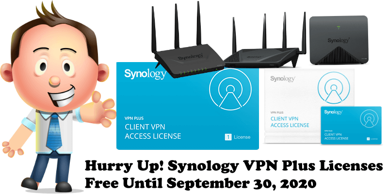 Hurry Up! Synology VPN Plus Licenses Free Until September 30, 2020