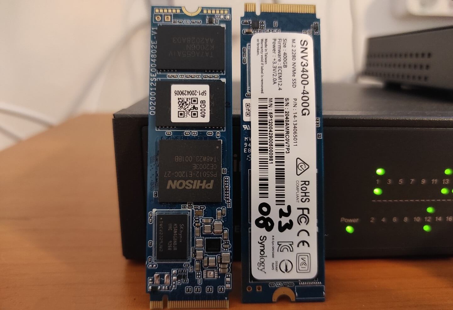 Synology SSD NVMe SNV3410 400GB - M.2 2280 Per Caching E Archiviazione, Adatto Per Server NAS Synology, Garanzia 5 Anni