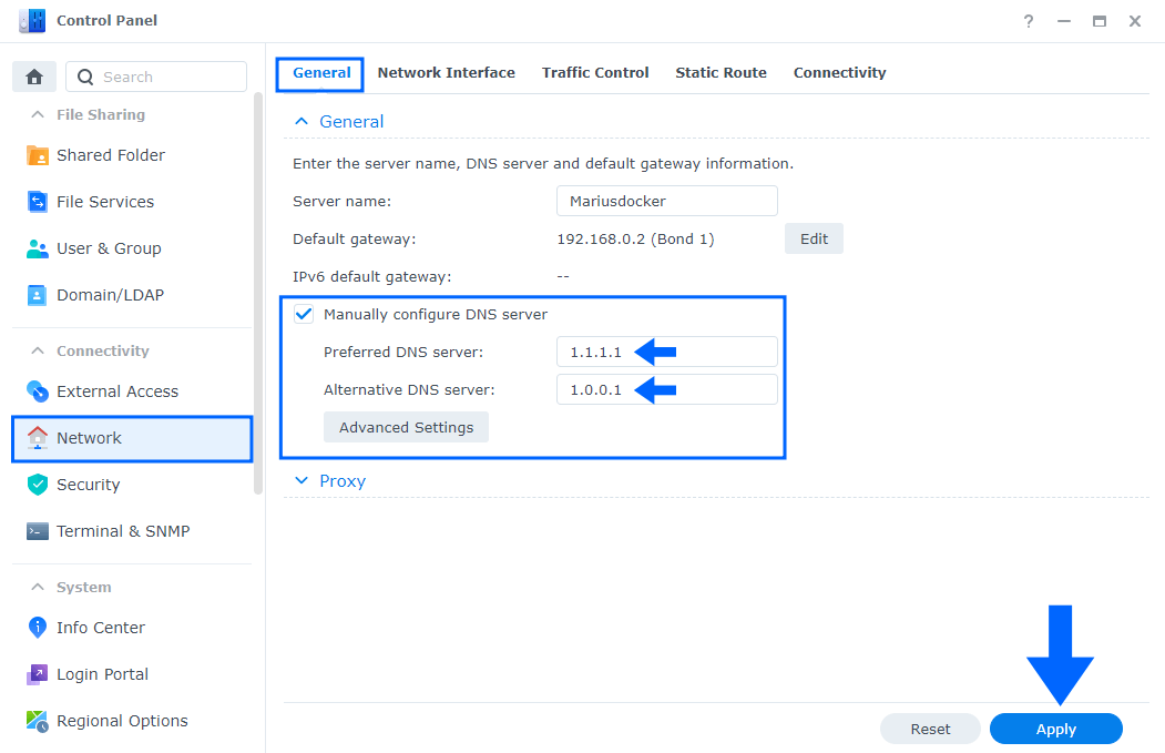 1 Synology Connection Failed. Please Check Your Network and Time Settings