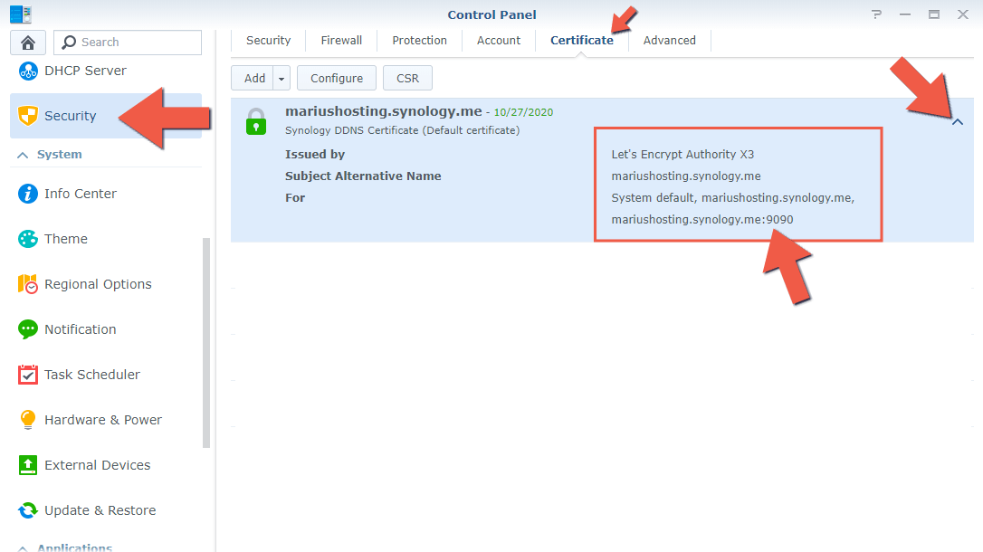 3 Synology NAS Droppy setup HTTPS SSL