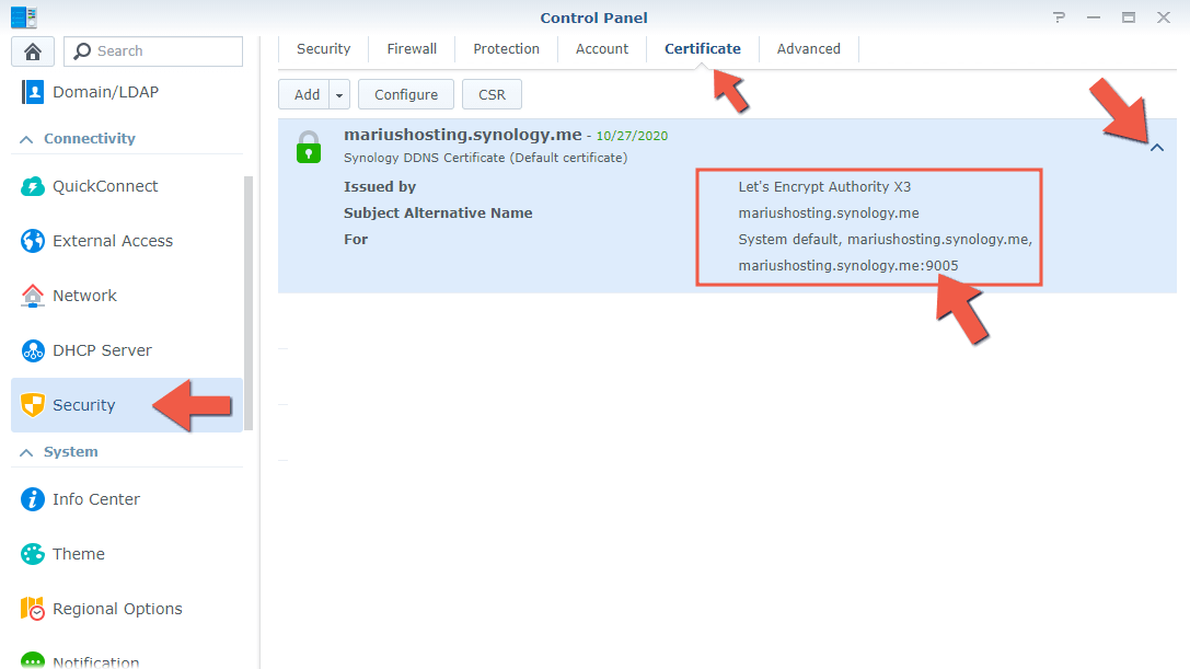 3 Synology NAS Plex setup HTTPS SSL