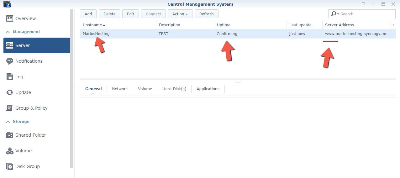 5 Synology CMS DDNS synology.me set up