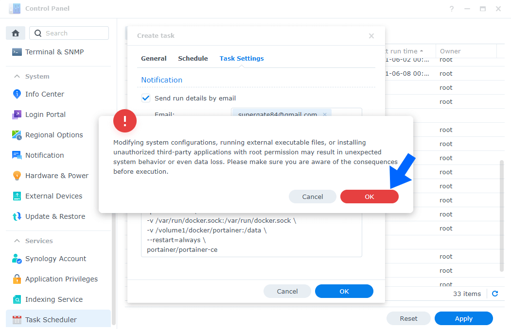 Portainer Synology NAS Set up 4