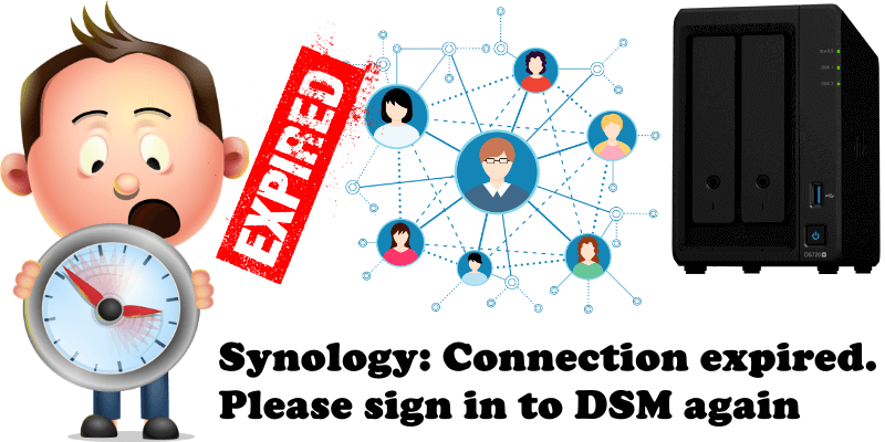 Synology Connection expired. Please sign in to DSM again
