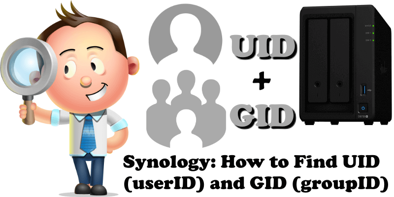 Synology How to Find UID (userID) and GID (groupID)