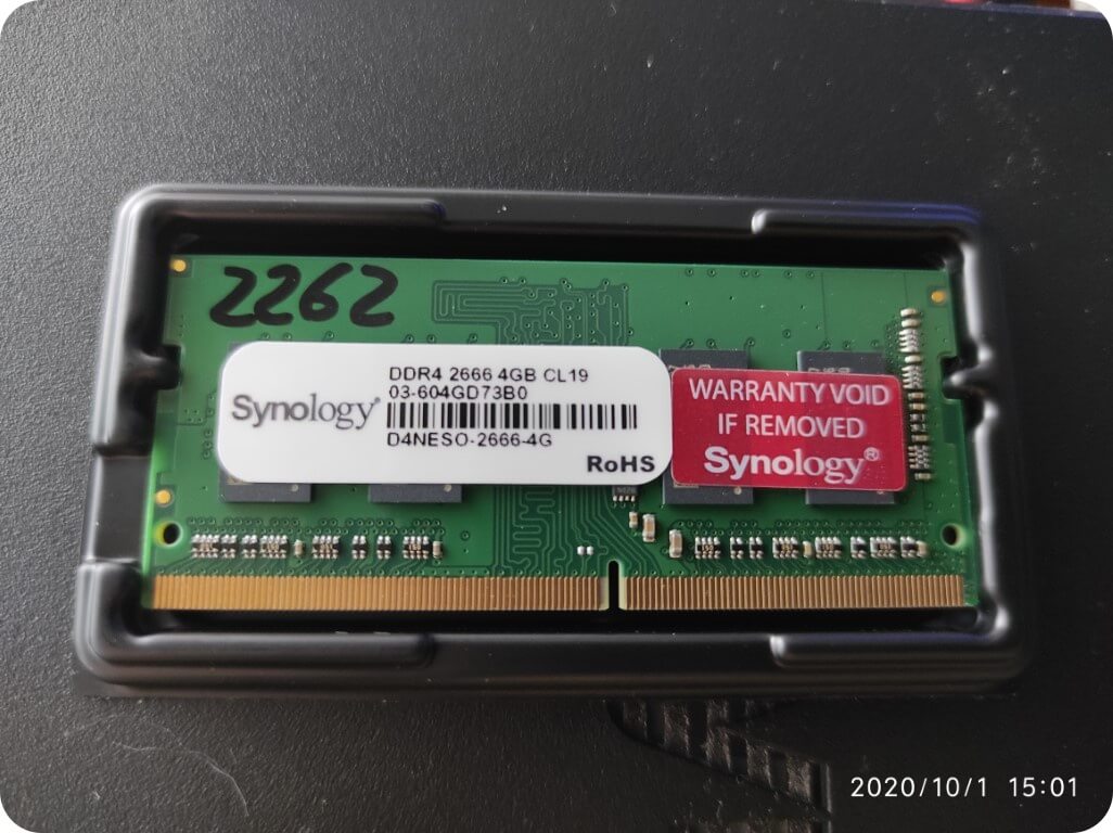 1 Synology Official RAM memory tested