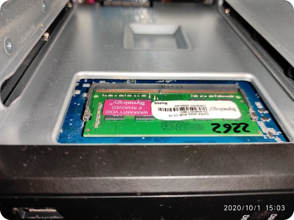 3 Synology Official RAM memory tested
