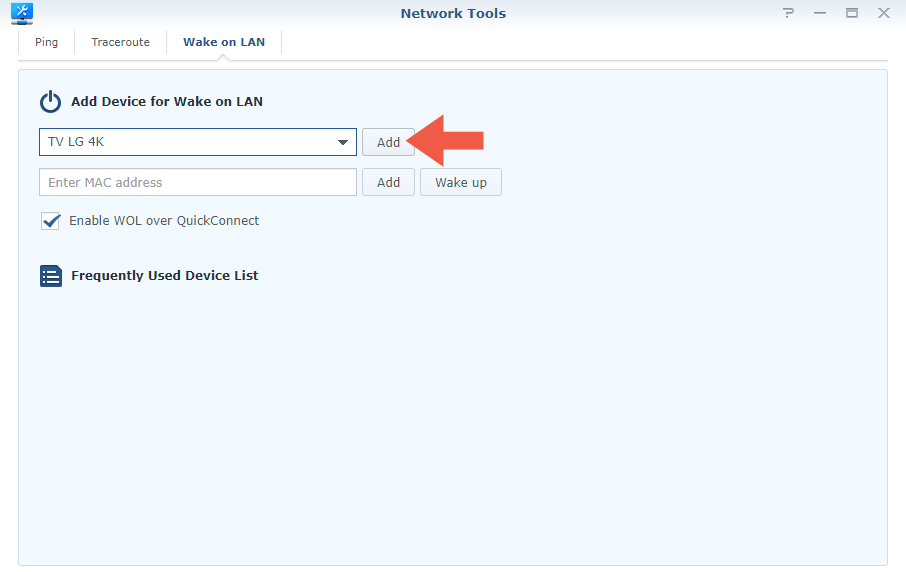Synology Router Wake on Lan step 4