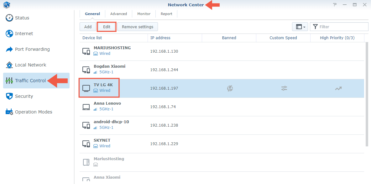 change device name Synology router