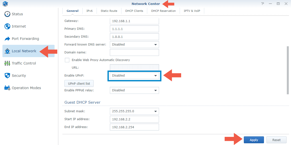 asset upnp on synology