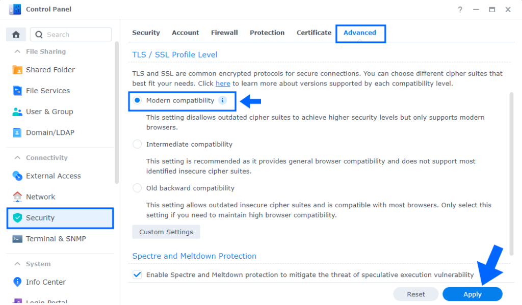 Synology: Which Tls-ssl Profile Should I Choose? – Marius Hosting