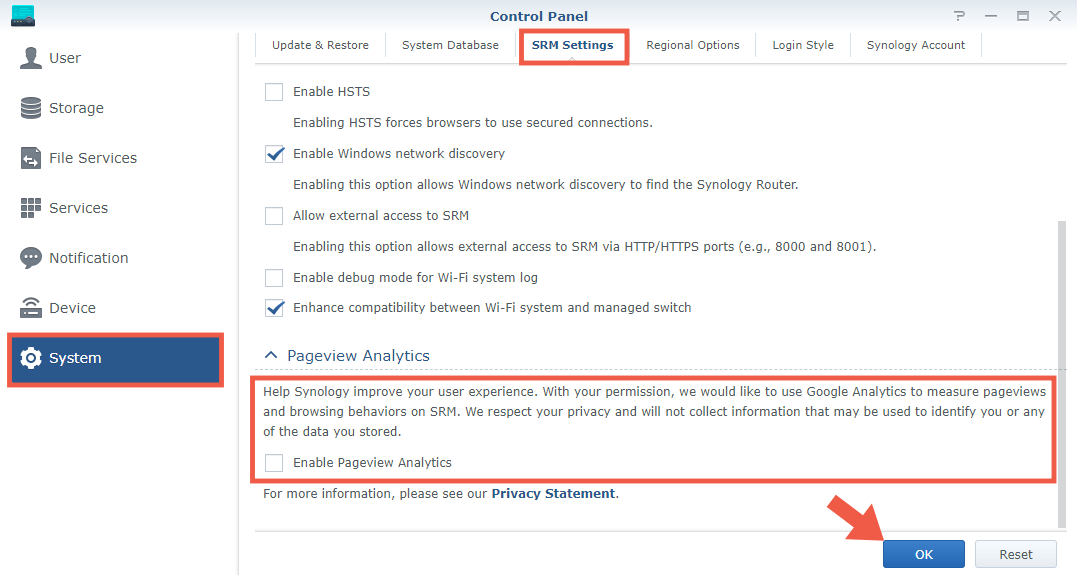 synology disable universal search