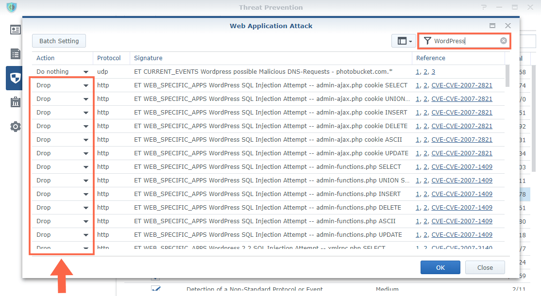 Synology Threat Prevention WordPress 3