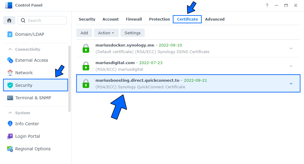 Synology change QuickConnect ID 3 new