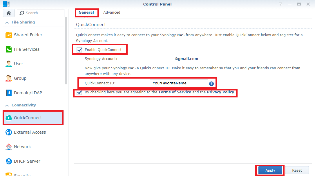 synology cloud station drive invalid quick connect id